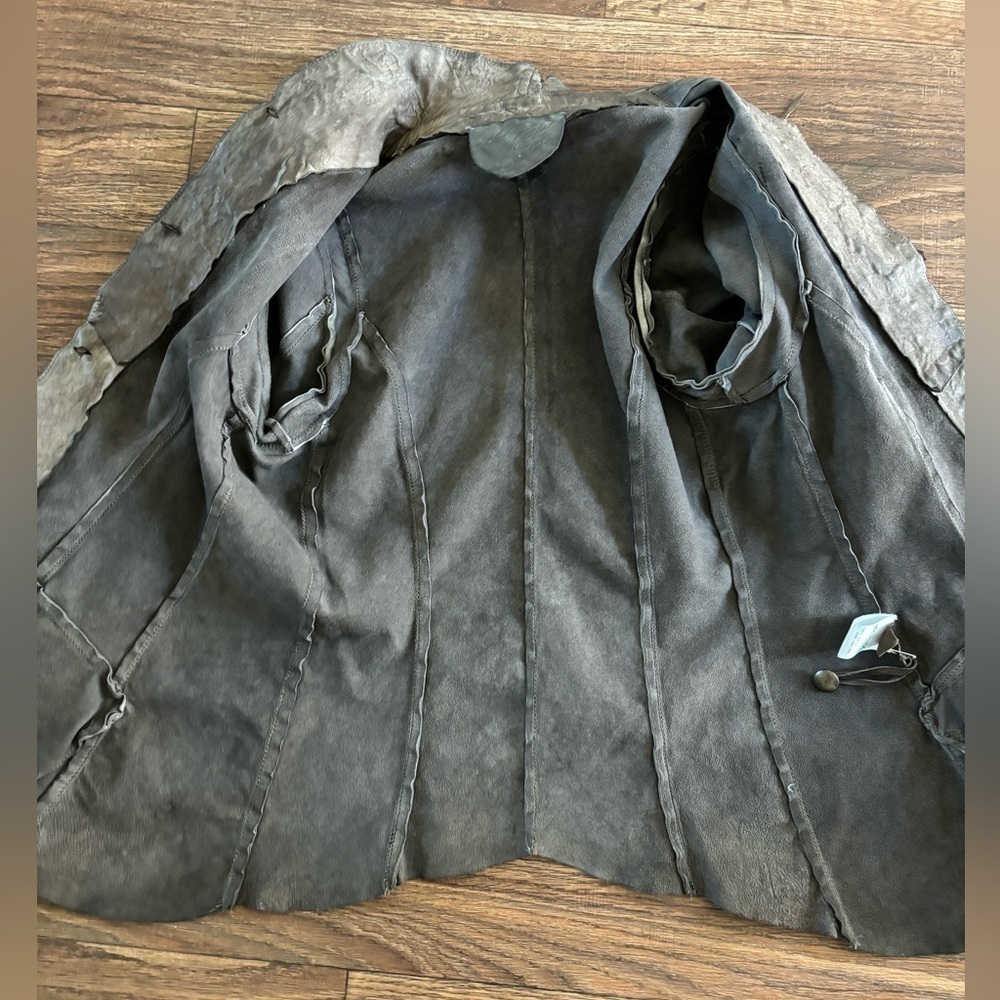 Da Rold Le Cuir Perdu Leather Jacket Embellished Details Handmade In Italy - Picture 13 of 16